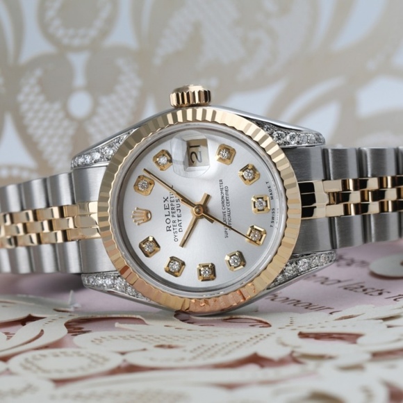 Rolex 26mm Two Tone Silver Dial Diamond Lugs main image 6